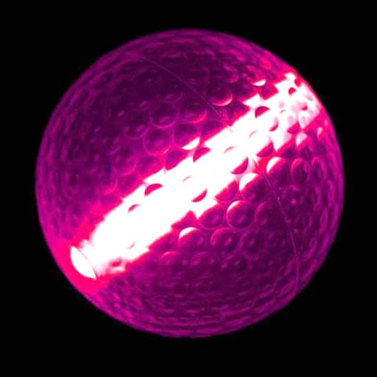 Glow Golf Balls - Set of 20 Glowing Night Golf Balls with Glow Stick Inserts (Pink)