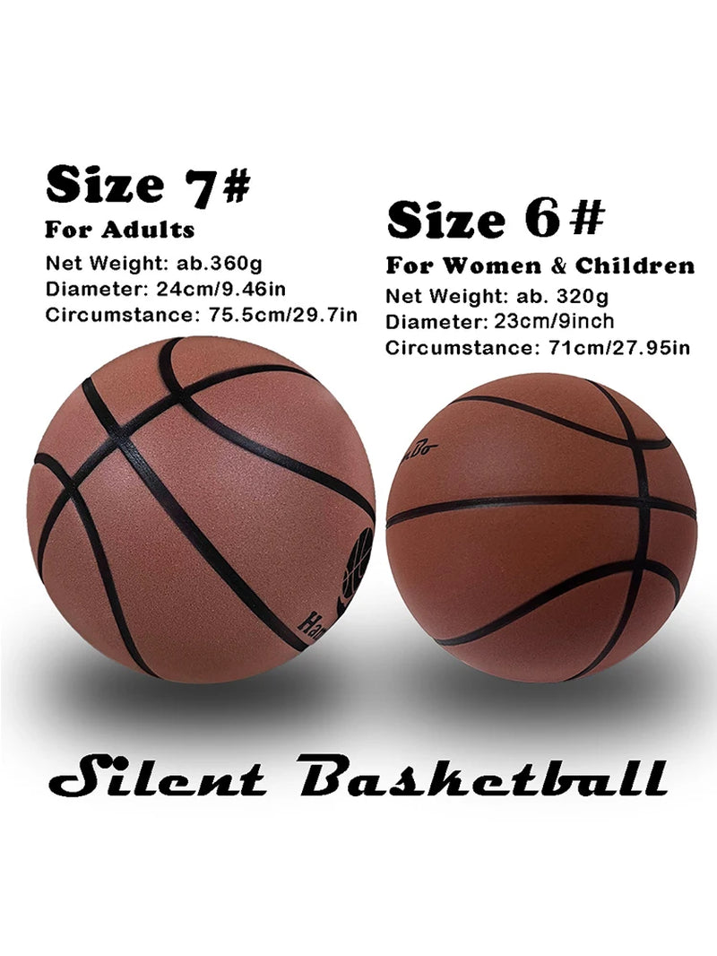 Grooved Silent Basketball 29.5''/27.9''Foam Basketball Indoor Training Silent Ball Dribbling Quietly Bounce Basketball No Noise