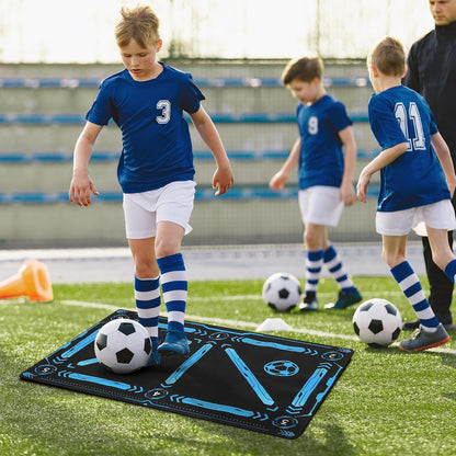 Soccer Training Mat, Football Footstep Mat, Footstep Equipment for All Levels and Ages to Improve Speed, Good Gift for Football Lover