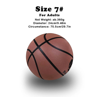 Grooved Silent Basketball 29.5''/27.9''Foam Basketball Indoor Training Silent Ball Dribbling Quietly Bounce Basketball No Noise